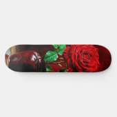 Rote Rosenblumenmalerei  Skateboard (Horizontal)