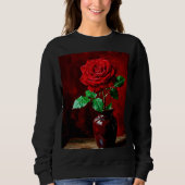 Rote Rosenblumenmalerei  Sweatshirt (Vorderseite)