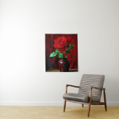 Rote Rosenblumenmalerei  Wandteppich (Beispiel)