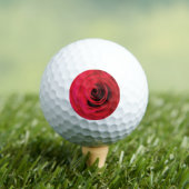 Rote Rosenblüten-Detail Golfball (Insitu T-Shirt)