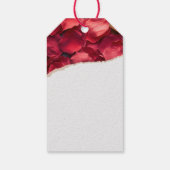 Rote Rosenblüten Geschenkanhänger (Rückseite)
