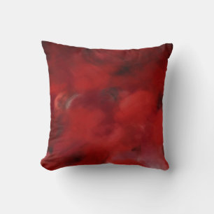 Rote Rosenblüten Malerei Kunst 4 - Kissen