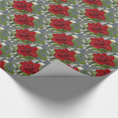 Rote Rosenknospe Geschenkpapier (Ecke)