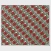 Rote Rosenknospe Geschenkpapier (Flach)
