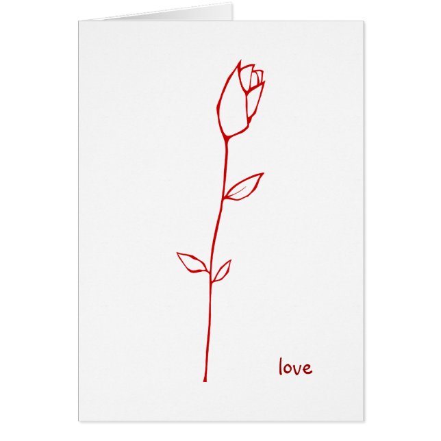 Rote Rosenknospe Liebe (Vorne)