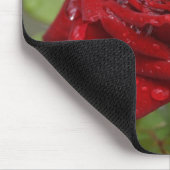 Rote Rosenknospe Mousepad (Ecke)