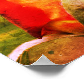 Rote Rosenknospe Nahe Kunst Poster (Ecke)