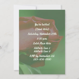 Rote Rosenknospen-Blumenparty Einladung