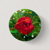 ROTE ROSENKUNST BUTTON (Vorderseite)