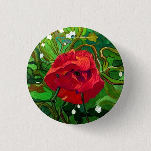 ROTE ROSENKUNST BUTTON (Vorderseite)
