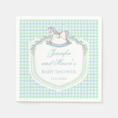 Rote Rosenschinke Serviette (Vorderseite)