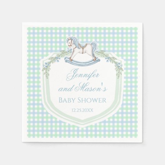 Rote Rosenschinke Serviette (Vorderseite)