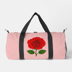 Rote Rösentasche Duffle Bag