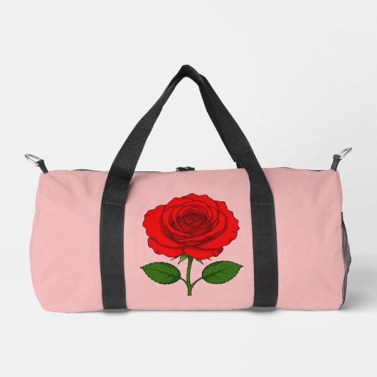 Rote Rösentasche Duffle Bag (Vorderseite)