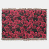 Rote Rosenthrow-Decke Decke (Vorderseite)