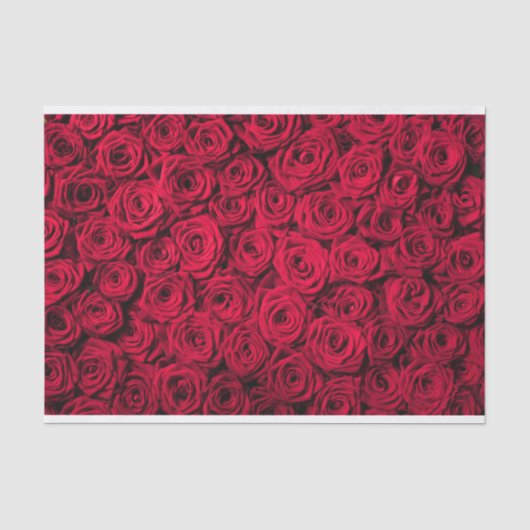 Rote RosenValentine Seidenpapier (Vorderseite)