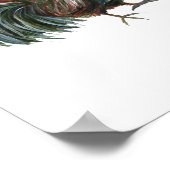 Rote Roster Malerei Bauernhaus Dekoration Kunst (Ecke)