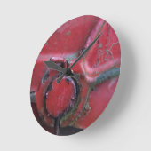Rote rostige LKW-Nahaufnahme Runde Wanduhr (Winkel)