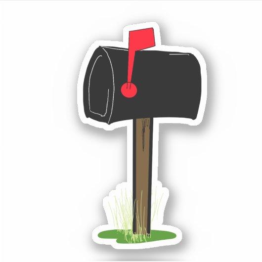 Rote rote Flagge, grüner Grasaufkleber Aufkleber (Vorderseite)