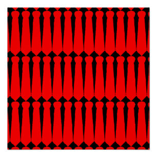Rote Rote Krawatten Neuheit Poster