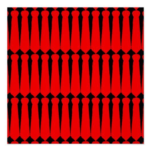 Rote Rote Krawatten Neuheit Poster (Vorderseite)