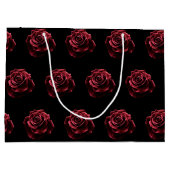 Rote Rote Rose Große Geschenktüte (Rückseite)