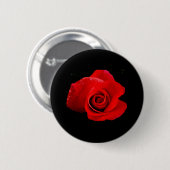 Rote Rote Rose Hochzeiten Elegante Blume Button (Vorne & Hinten)