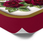 Rote Rote Rose Poster (Ecke)
