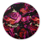 Rote Rote Rosen Keramikknauf (Vorderseite)