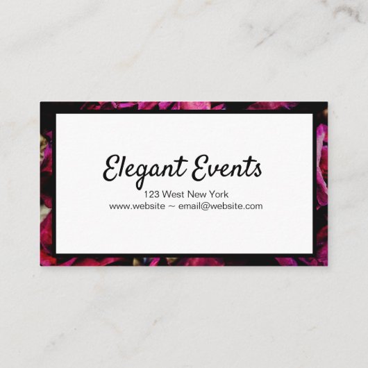 Rote Rote Rosen Visitenkarte (Rückseite)