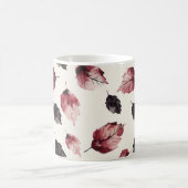 Rote Röte Schwarze Blätter Kaffeetasse (Mittel)