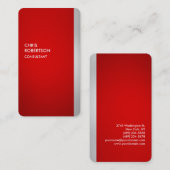Rote rote, vertikale Visitenkarte an der Ecke (Vorne/Hinten)