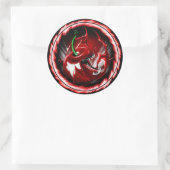 Rote Rote Wildkirsche Rundaufkleber Runder Aufkleber (Tasche)