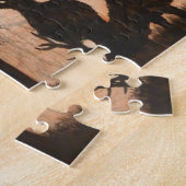 Rote Rotwild-Abends-Silhouette 110 Stück Puzzle (Seite)