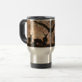 Rote Rotwild-Hirsch-Reise-Tasse Reisebecher (Vorderseite Links)