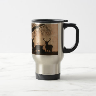 Rote Rotwild-Hirsch-Reise-Tasse Reisebecher