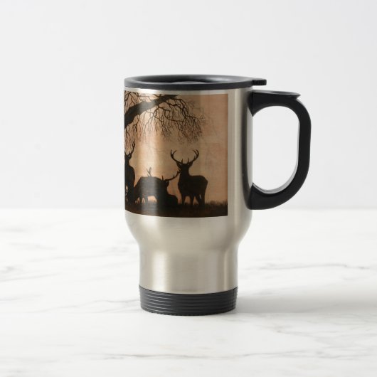Rote Rotwild-Hirsch-Reise-Tasse Reisebecher (Rechts)