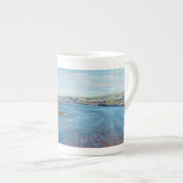Rote Rotwild-Sandbänke - Knochen-China-Tasse Porzellantasse
