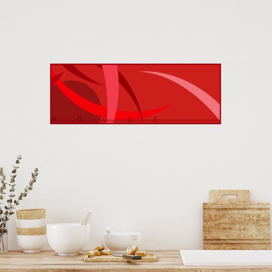 rote Route Poster (Küche)