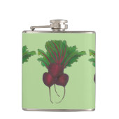 Rote Rübe Brunch Gemüsegarten Kochkunst Vegan Flachmann (Vorderseite)