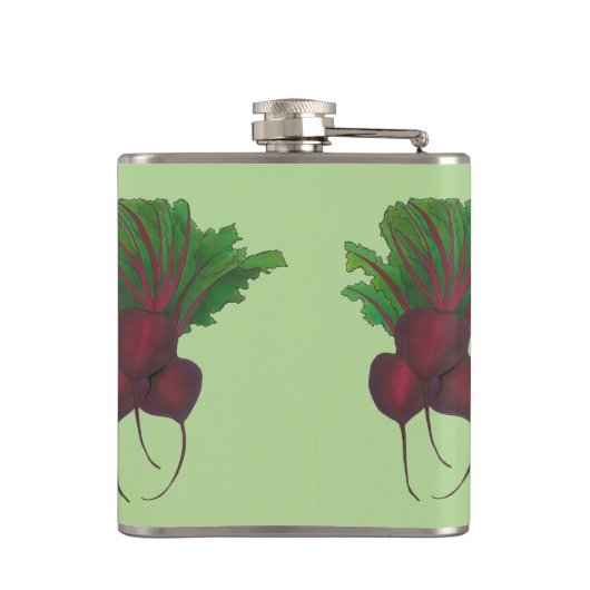 Rote Rübe Brunch Gemüsegarten Kochkunst Vegan Flachmann (Rückseite)