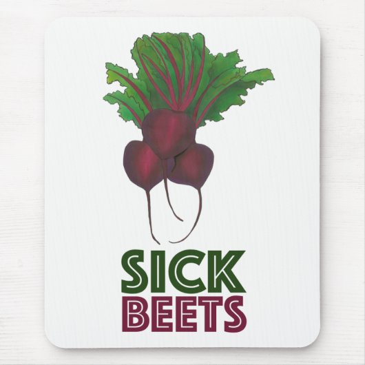 Rote Rüben Gemüsegarten Mousepad (Vorne)