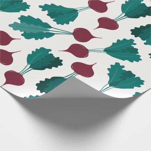 Rote Rüben Nahtloses Musterpapier Geschenkpapier (Ecke)