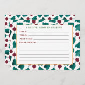 Rote Rüben rustikale detaillierte Rezept Karte (Vorne/Hinten)