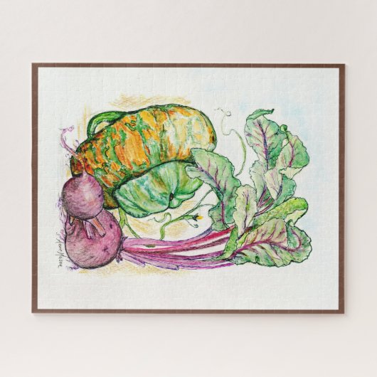 Rote Rüben und Squash Puzzle (Horizontal)