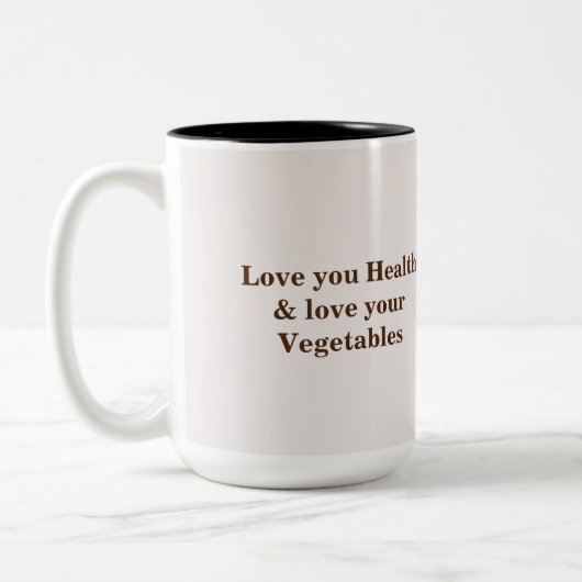 Rote Rüben und Squash Zweifarbige Tasse (Links)