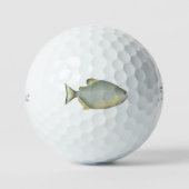 Rote Ruby-Piranha Golfball (Vorderseite)