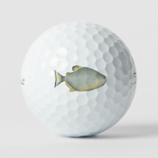 Rote Ruby-Piranha Golfball (Vorderseite)