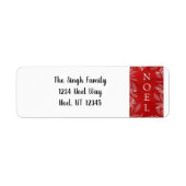 Rote Rücksendeadresse "Weihnachten" (Vorne)