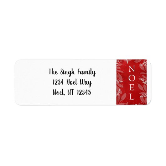 Rote Rücksendeadresse "Weihnachten" (Vorne)